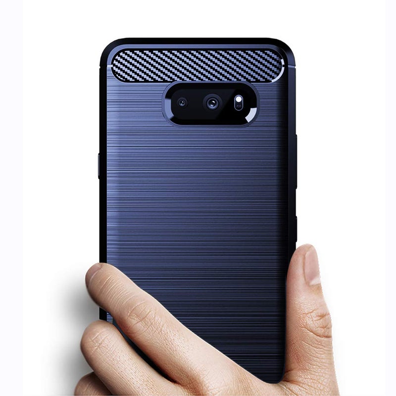 Osophter for LG G8X Thinq Case,LG V50S Thinq Case Shock-Absorption Flexible TPU Rubber Full-Body Protective Phone Cover for LG G8X Thinq/V50S Thinq(Blue) - Image 3